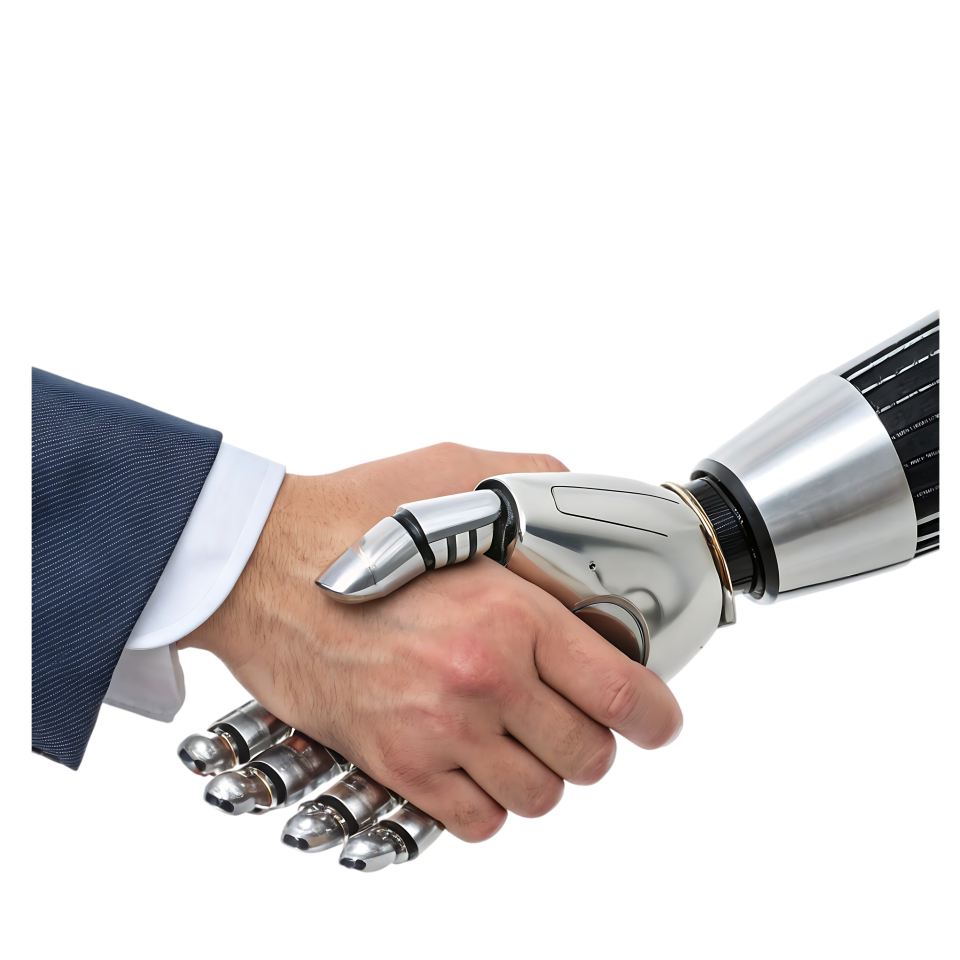 Human and Robot Handshake AI, Technology, and Business Collaboration ...