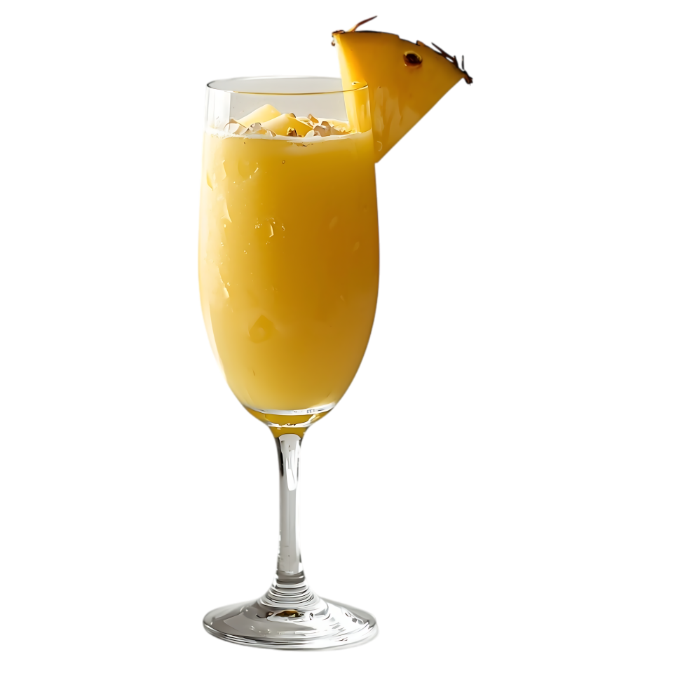 Refreshing Tropical Pineapple Cocktail with Fresh Fruit Slice Realistic ...
